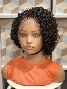 Braided micro twist wig with curly tips made on a full lace wig. Black women’s | eBay Afro Maintenance, Diy Hair Wig, Acne Soap