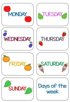 four days of the week stickers