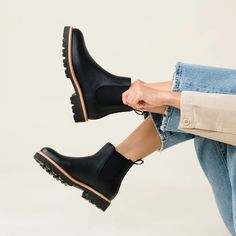 Go-To Lug Chelsea Boot Black | Nisolo Mule Sneakers, Old Shoes, Black Chelsea Boots, Buckle Sandals, Round Toe Heels, Womens Sandals Flat, Sneaker Heels, Chelsea Boot, Leather Care