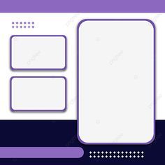 a purple and white background with two rectangles on the bottom, one in the middle