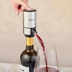 Electric Wine Dispenser and Aerator with Stand by Wine Enthusiast Wine Gadgets, Wine Aerator Pourer, Wine Dispenser, Wine Aerator, Wine Tasting Experience, Wine Pourer, Electric Wine Opener, Wine Connoisseur, Wine Opener