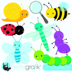 Bug Clipart, Fairy Clipart, Image Paper, Scrapbook Kit, Create Invitations, Garden Theme, Wedding Invitations Diy