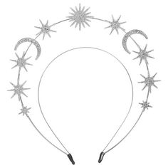 Description Unique and distinctive, exquisite and elegant in style, our star and moon crown headband will bring you a unique sense of beauty and leave others with a deep impression. Star and moon headband can be used for engagement party, cosplay party, wedding, prom, etc. Features - Color: Silver -Material:Metal - Size: 20.50X19.60X0.50cm/8.06X7.70X0.20in - Double-layer design for more stability and comfort, made of metal materials, the headband is comfortable to wear. - Stylish and personalize Moon Headpiece, Moon Headband, Elements Decor, Crown Goddess, Quinceanera Crown, Bride Tiara