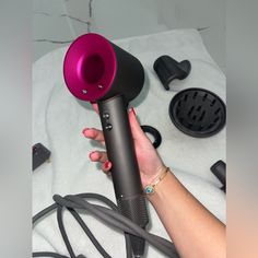 The Dyson Supersonic Hair Dryer. Fast Drying. No Extreme Heat. Engineered For Different Hair Types. With 5 Styling Attachments, Including The Flyaway Attachment. Dyson Supersonic Hairdryer, Supersonic Hair Dryer, Dyson Hair, Dyson Hair Dryer, Dyson Supersonic, Different Hair Types, Different Hair, Extreme Heat, Open Box