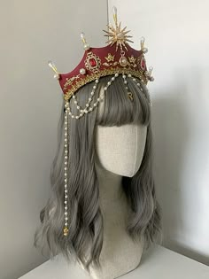 The price is for a crown only, others are not included. Royal Crown Aesthetic, Types Of Crowns, Crown On Head, Handmade Crowns, Empress Crown, Chinese Crown, Crown Styles, Dragon Crown, Red Headpiece