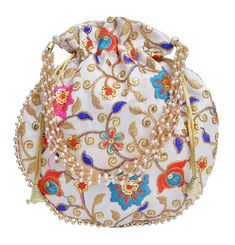 PRICES MAY VARY. This is Phulkari Embroidery Work Potli Bag Having Beautiful Handle made with High Quality Pearls which look Awesome and easy to carry. Please kind to be Note that as the Product is Handcrafted, There may be Beautiful Potli Bag Variation in Size, Color, shape, Design or Embellishment. Potli Bag Being lightweight, These Bags can Easily be Wrapped Around The Wrist Using Their Drawstring. You Can easily carry big Mobile Phone, Valuables Items, Cosmetics, etc. as this Potli Having Sp Carrot Colour, Phulkari Embroidery, Potli Bag, Potli Bags, Festival Accessories, Clutch Purse Evening, Ethnic Print, Silk Material, Embroidery Work