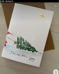 Watercolor Christmas Cards Diy, Advent Season, Christmas Card Crafts