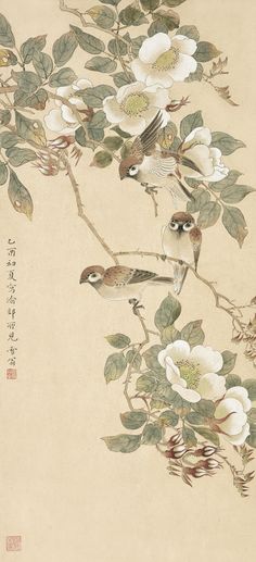 Korean Painting, Chinese Art Painting, Traditional Paintings, Watercolor Bird