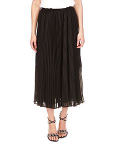 Michael Kors Pleated Midi Skirt Navy Blue Pencil Skirt, Michael Kors Fall, Ruched Midi Skirt, Womens Pleated Skirt, Midi Skirt Black, Eyelet Skirt, Midi Flare Skirt, Tweed Pencil Skirt, Printed Pleated Skirt