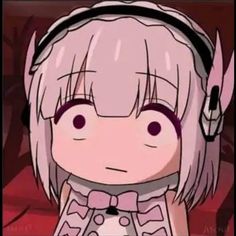 an anime character with white hair and black eyes wearing headphones, looking at the camera