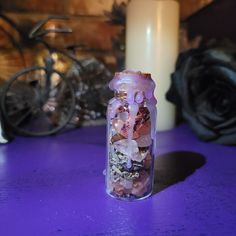 The Grief Support Spell Jar was made with herbs, flowers and stones all associated with supporting you in your grief process. It's designed bring you peace & comfort and inspire strength. I have experienced grief on a deep level. Grief is something you have to allow yourself to feel. I designed this Spell Jar to support you during your own personal process. Everyone's process is different so listen to your intuition. Stay strong. <3 Your Grief Support Spell Jar will come with a information scrol Allow Yourself To Feel, Listen To Your Intuition, Spell Jar, Hanging Photos, Lucky Charms, Small Jars, Amulets, Stay Strong, Listening To You