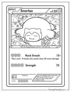 the pokemon card is shown in black and white, with an image of rock smash on it