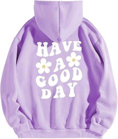 Adrette Outfits, Oversized Aesthetic, Aesthetic Hoodie, Purple Hoodie, Lined Hoodie, Cute Preppy Outfits, Cute Sweatshirts, Have A Good Day