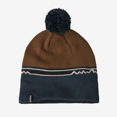 Even on the coldest days, a steep trail run or a strenuous lead can give you a head of steam, so we designed the Lightweight Powder Town Beanie for high-output mountain pursuits in a weight that’s just right for going fast. Made from soft, comfortable recycled polyester, it stays dry when you’re facing a squall, insulates even when wet and feels smooth and itch-free on the skin. The textured knit construction includes a handy cuff that can be worn up in warmer conditions or down when you need mo Patagonia Hat, 50% Logo, Snowboarding Outfit, Winter Beanie, Ski Snowboard, Pom Beanie, Textured Knit, Ski And Snowboard, Cold Day