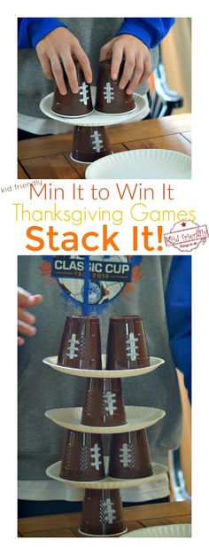 this is an easy to make football themed game stack it up for the super bowl