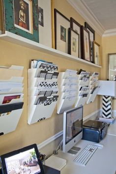 Home Office Ideas: How To Create a Stylish & Functional Workspace | Apartment Therapy Interior Design Office Space, Office Organization Tips, Productive Office, Office Photos, Desain Pantry, Office Makeover, Office Crafts, Craft Room Office, Home Office Space