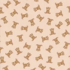 a teddy bear pattern on a white background