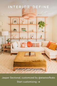 a living room filled with furniture and decor