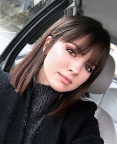 Long Bob With Bangs, Trendy We Fryzurach, Dunner Wordend Haar, Long Bobs, Long Bob Haircuts, Hair 2018, Short Straight Hair, Long Bob Hairstyles