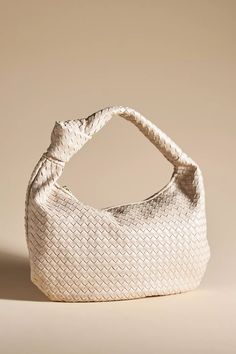 Its structured shape, rich texture, and gorgeous neutral color, this bag is as versatile as it is chic. Melie Bianco, Anthropologie Uk, Bags Travel, Woven Bag, Affordable Luxury, Satchel Bag, Color Coding, Wardrobe Staples, Leather Shoulder Bag