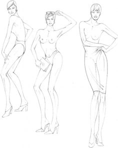 three female body shapes are shown in this drawing