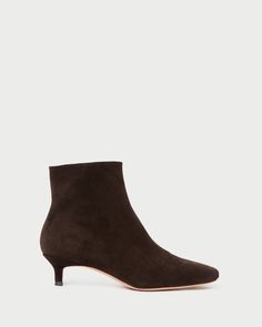 Color: Tmoro Brown Suede Ankle Boots, Logo A, 5 Inch Heels, Suede Ankle Boots, Kitten Heel, Brown Suede, Kitten Heels, Ankle Boot, Ankle Boots