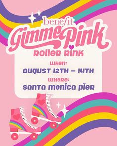 a poster for the benefit of pink roller rink