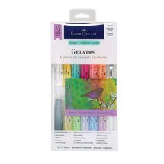 faber & co gelato colored pencils, assorted colors and sizes - 12 / pkg