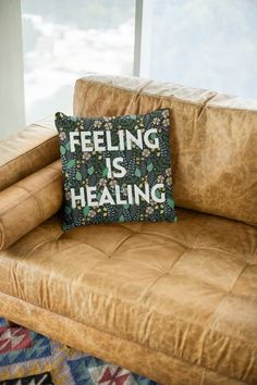 Feeling is healing! This therapy pillow makes a perfect gift for your therapist counselor, or office decor for your own office! Have more than one couch or need a matching pillow set? Check out our other therapy pillows to create a warm, welcoming environment for your clients. These throw pillow cases are precision-cut and hand-sewn to serve as the perfect decorative accent in any environment! This product is just the pillowcase - pillow filling not included. * 100% polyester * Fabric weight: 6. Counseling Office Design, Mental Health Occupational Therapy, Private Practice Office, Therapist Office Design, Office Decor Therapy, Counselling Room, Counseling Office Decor, Counselors Office Decor, Therapist Office Decor