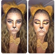 Lion Women Costume, Lion Costume Makeup, Lion Makeup Halloween, Lion Eye Makeup, Nala Lion King Costume, Lion Face Paint Women, Plus Size Lion Costume, Lion Face Makeup