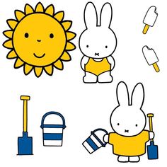 Miffy Birthday, Miffy Stuff, Rental Friendly, Felt Food Diy, Tatty Teddy, Line Sticker, Big Adventure, Kawaii Wallpaper, Beach Summer