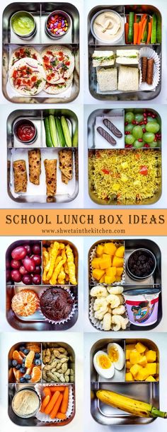 School Lunch Ideas for Kids - Shweta in the Kitchen Vegetarian Kids Lunch, Kosblik Idees, Kids School Lunch Ideas, School Lunch Ideas For Kids, Kids School Lunch, Vegetarian Kids, Lunch Ideas For Kids, Easy School Lunches, School Lunch Recipes