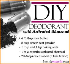 Activated charcoal is an amazing detox ingredient to add to your DIY deodorant! Check out this DIY deodorant with activated charcoal! There are many beauty benefits of activated charcoal but the most exciting one is that it detoxifies skin. It sucks out impurities and is known to adsorb 1000 times its own mass in harmful … Benefits Of Activated Charcoal, Activated Charcoal Benefits, Coffee Facial, Diy Deodorant, Home Remedies For Hair, Natural Beauty Tips, Activated Charcoal