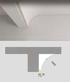 an overhead view of a ceiling with the measurements for different areas in front of it