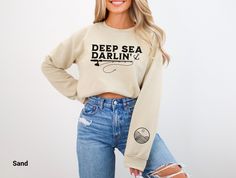 TAGS: Fishing sweatshirt for women, deep sea fishing gift, girls who like to fish, boating sweatshirts for women, fish gifts for wife, fishing gifts for her, fishing sweatshirt, fishing gifts for mom, darlin, reel women fish, reel girl power, nautical sweatshirt, boat gifts for mom, boating gifts, women's boating sweatshirt ------ Welcome to GingerSnaps Studio! I hope you find that one thing that brings a smile to your face, or someone you love. Printed using a Direct to Item printing processing Womens Fishing, Fishing Sweatshirt, Boat Gifts, Fish Gifts, Gifts For Boaters, Fishing Clothes, Fishing Sweatshirts, Boating Gifts, Offshore Fishing