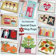 the patch smith special days mug rugs