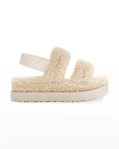 Ugg Oh Fluffita, Sandal Aesthetic, Ugg Fluffita, Best Slippers, Graphic Logo, Slingback Sandal, Ugg Australia, Casual Sandals, Womens Uggs