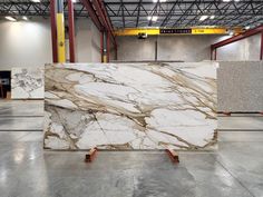 a marble counter top in a warehouse