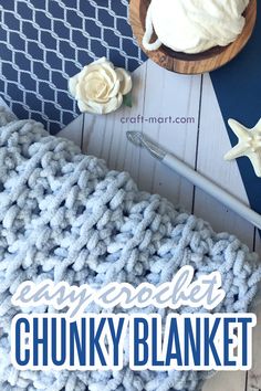 an easy crochet blanket with white frosting