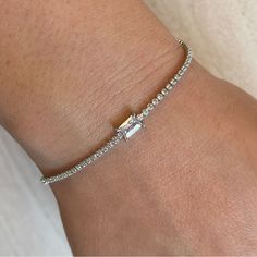 Real Sterling Silver Sparkling Cz Real Silver Bracelet For Women, Dainty Silver Bracelets, Wooden Bangle Bracelet, Friendship Bracelets With Beads, Silver Bracelets For Women, Open Cuff Bracelet, Cable Bracelets, Beaded Cuff Bracelet, Floral Bracelet