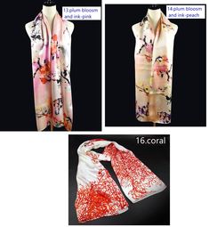 100% Mulberry Silk Scarf Shawl Wrap, Silk Charmeuse Scarf, Long Scarf 185× 52cm/ 73× 21 inches, solid colors and printed flowers, 25 colors+, Unisex silk scarf It is elegantly woven in silk to assure you of the optimum comfort experience. It can be worn as the usual scarf or used to complement a dress around the evening's shoulders. Also a great gift idea for yourself, or someone you loved. ‣ Material: 100% pure mulberry silk Charmeuse Silk Charmeuse is a gorgeous fabric with an exceptional drap Elegant Spring Beach Shawl, Elegant Silk Scarves For Beach, Silk Shawl For Spring Formal Events, Silk Shawl For Spring Formal Occasions, Silk Shawl For Formal Spring Events, Elegant Silk Scarf For Beach Spring Season, Elegant Silk Scarf For Spring Beach, Elegant Silk Scarf For Beach And Spring, Spring Formal Silk Shawl