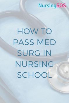 a stethoscope sitting on top of a white sheet with the words how to pass meds in nursing school