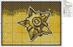 an image of a cross stitch pattern that looks like it is made out of yellow and black