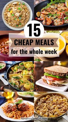 15 cheap meals for the whole week