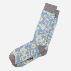 Incognito Floral Light Blue Dress Socks | Cotton Socks | Tie Bar Men's Dress Socks, Socks Cotton, Floral Socks, Sock Tie, Light Blue Dress, Mens Dress Socks, Light Blue Dresses, Men's Tie, Dress Socks