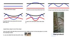 the instructions for how to draw an origami bird with colored wings and tail feathers