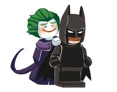 the joker and catwoman are standing next to each other