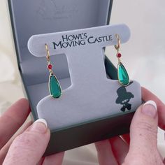 Studio Ghibli X RockLove HOWLS MOVING CASTLE Crystal Earrings – RockLove Jewelry Howls Moving Castle Jewelry, Howl Jewellery, Studio Gibbly, Howls Moving Castle Wedding, Ghibli Accessories, Ghibli Earrings, Howl Earrings, Studio Ghibli Jewelry, Rocklove Jewelry