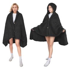 Tirrinia Wearable Blanket Cape, Cloak with hood, Capes for Women, Fleece Wrap Shawl Blanket, Cozy Fluffy Lightweight Women Mom Gift. Ideal for cozy evenings at home, snuggling up while reading or watching TV, and provides essential warmth in the office. Crafted from premium 300gsm jacquard combed cotton velour, our cloak offers a gentle touch against your skin, maintaining warmth without the weight. Wearable Blanket Cape Features: -Material: 300gsm jacquard combed cotton velour. -Machine washable: Wash with similar colors. Comfy Oversized Winter Outerwear, Cozy Fleece Sweater For Cold Weather, Winter Fleece Sweater For Loungewear, Cozy Fleece Sweater For Winter, Cozy Fleece Winter Sweater, Cozy Snug Outerwear For Winter, Cozy Snug Outerwear For Cold Weather, Cozy Snug Winter Outerwear, Cozy Outerwear For Cold Weather One Size