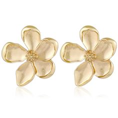 PRICES MAY VARY. 【Exquisite Design】These delicate flower earrings look very elegant with sweet and special design, and they are a completely different style than your stud earrings. The unique design can highlight your appearance, grasp everyone's eyes in the crowd. 【High Quality Material】These flower stud earrings are made of high-quality alloy. High polished. Nickel-free, hypoallergenic, and shiny forever. Our golden stud earrings set fit sensitive ears mostly. Ideal jewelry for girls, teens, Flower Statement Earrings, Gold Flower Earrings, Statement Stud Earrings, Chunky Jewelry, Flower Stud Earrings, Earrings Flower, Flower Stud, Flower Plates, Gold Flower